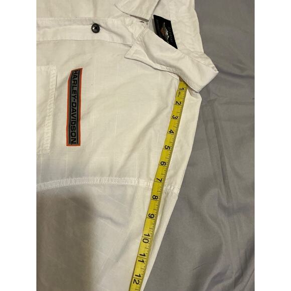 Harley Davidson Milwaukee Wisconsin Button Shirt White Size 2XL - Picture 4 of 7